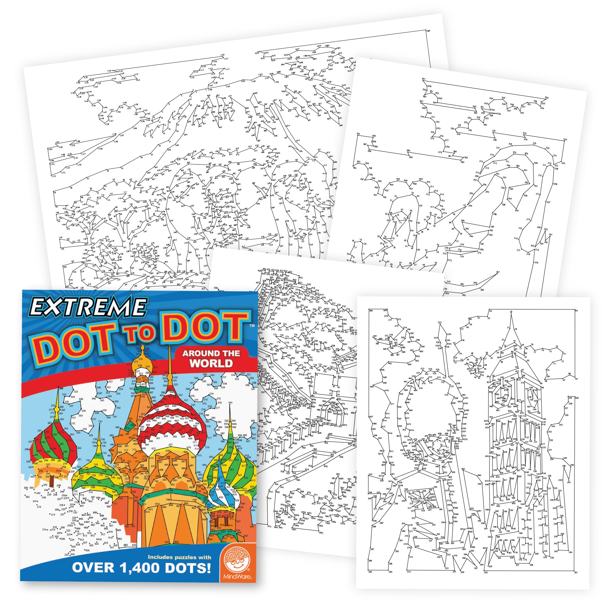 Dotsページになります Amazon.com: MindWare Extreme Dot to Dot Coloring Around the World
